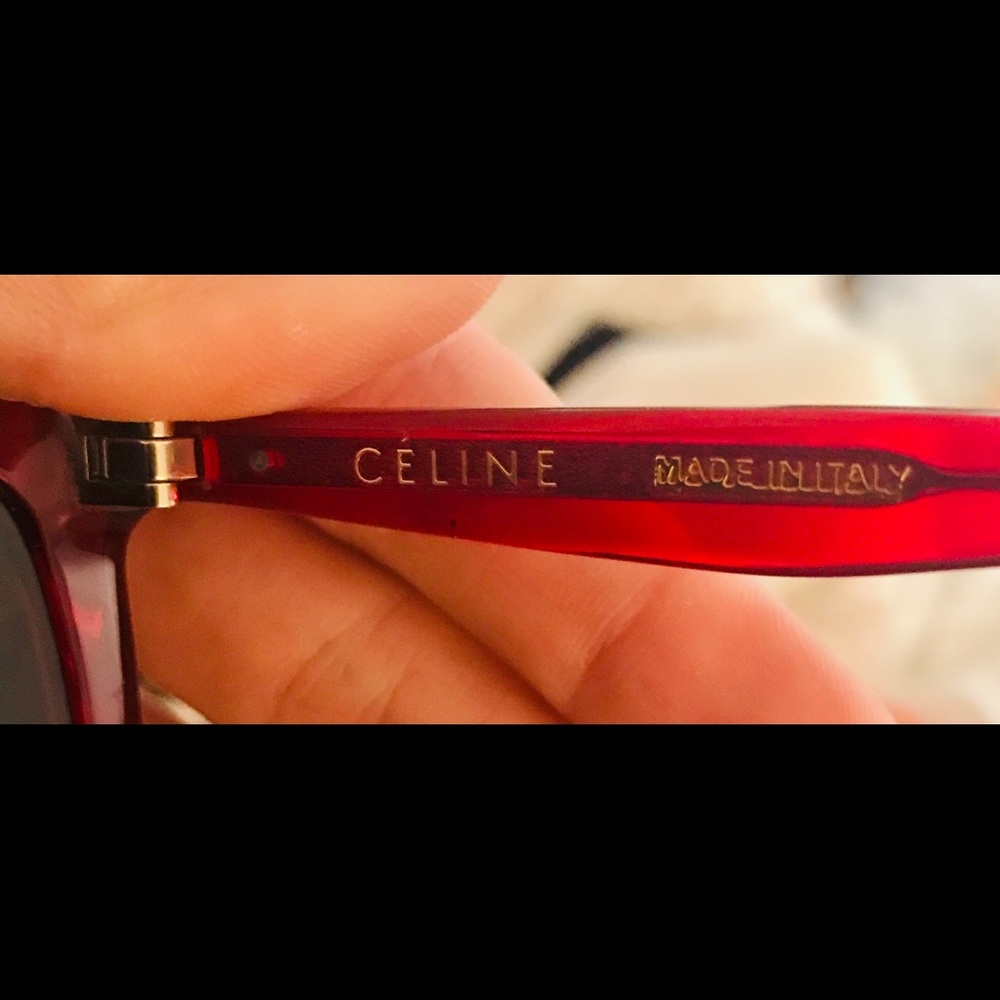 CELINE® AUTHENTIC MAGENTA ACETATE GLASSES NWT! CELINE CASE/CLOTH INCLUDED 💕 - Picture 10 of 12
